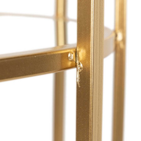 camarera oval metal dorada 60x40x75 cm