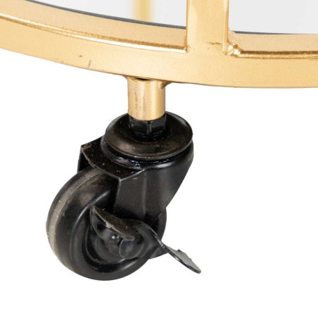 camarera oval metal dorada 60x40x75 cm