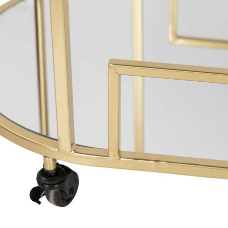 camarera oval metal dorada 60x40x75 cm