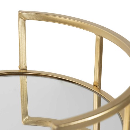 camarera oval metal dorada 60x40x75 cm