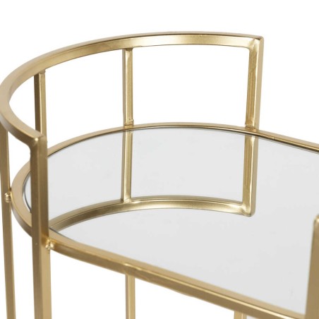 camarera oval metal dorada 60x40x75 cm