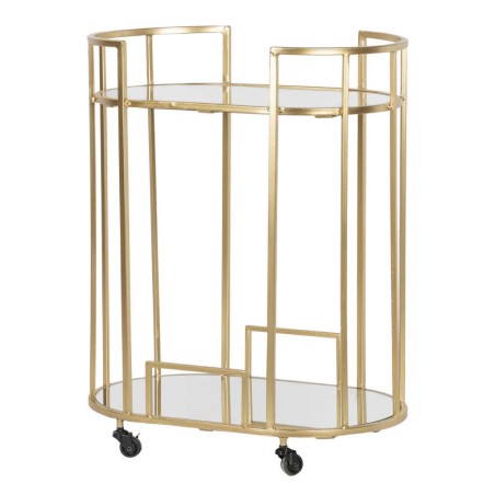 camarera oval metal dorada 60x40x75 cm