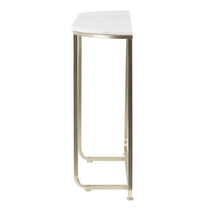consola metal marmol champagne 120x28x80 cm