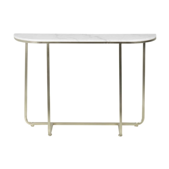 consola metal marmol champagne 120x28x80 cm
