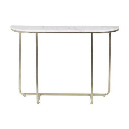 consola metal marmol champagne 120x28x80 cm