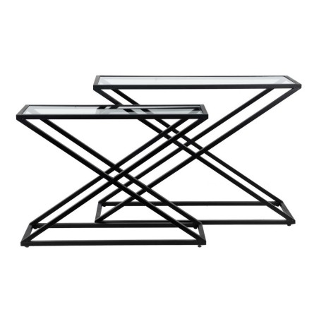 set 2 consolas cristal 120x40x85/102x32x74 cm