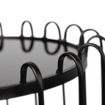 set 2 mesas metal-cristal 50x50x70-35x35x55 cm 2