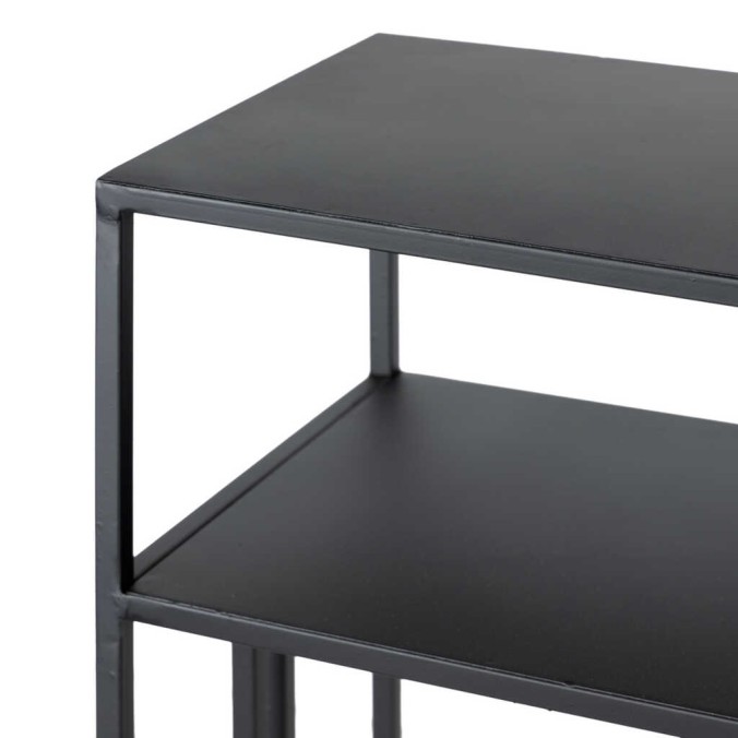 consola metal negro 100x30x90 cm