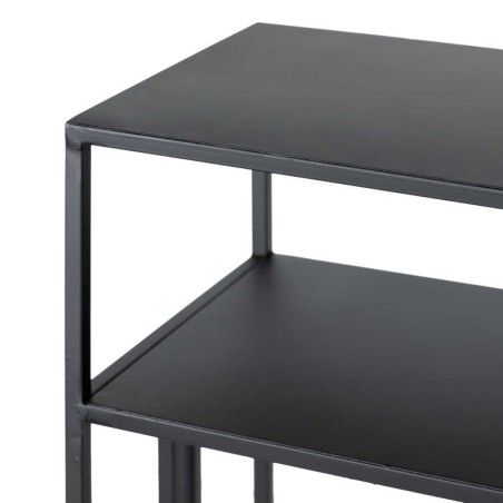 consola metal negro 100x30x90 cm