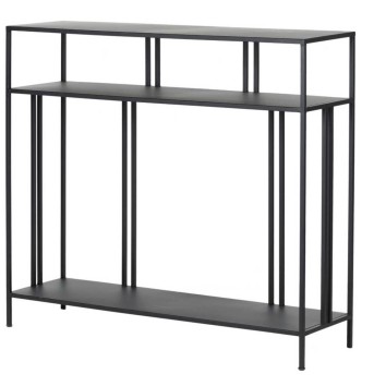 consola metal negro 100x30x90 cm