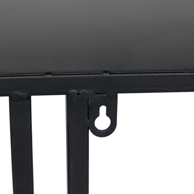 consola metal negro 130x30x70 cm