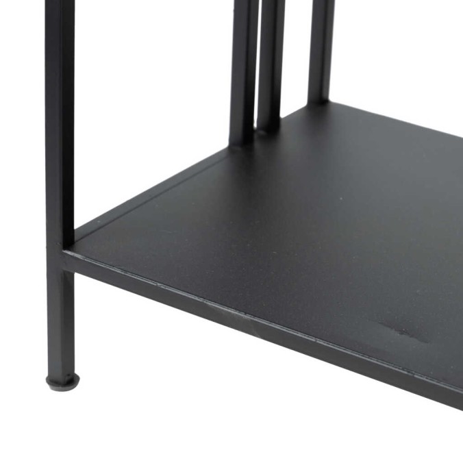 consola metal negro 130x30x70 cm