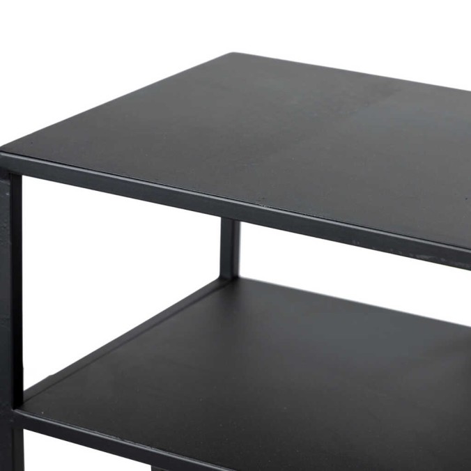 consola metal negro 130x30x70 cm