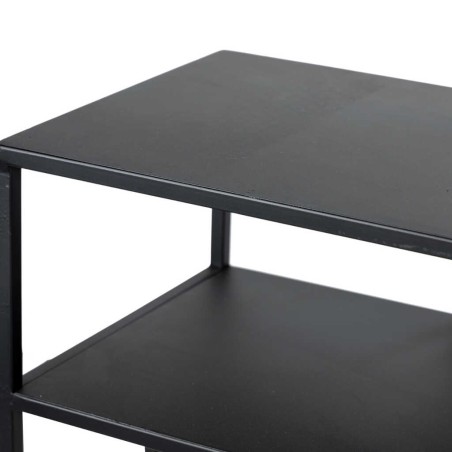 consola metal negro 130x30x70 cm