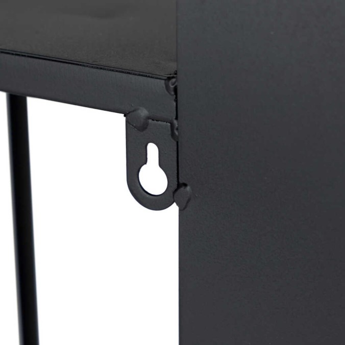 estanteria metal negro 80x26x170 cm
