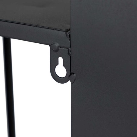 estanteria metal negro 80x26x170 cm