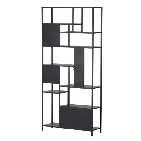 estanteria metal negro 80x26x170 cm