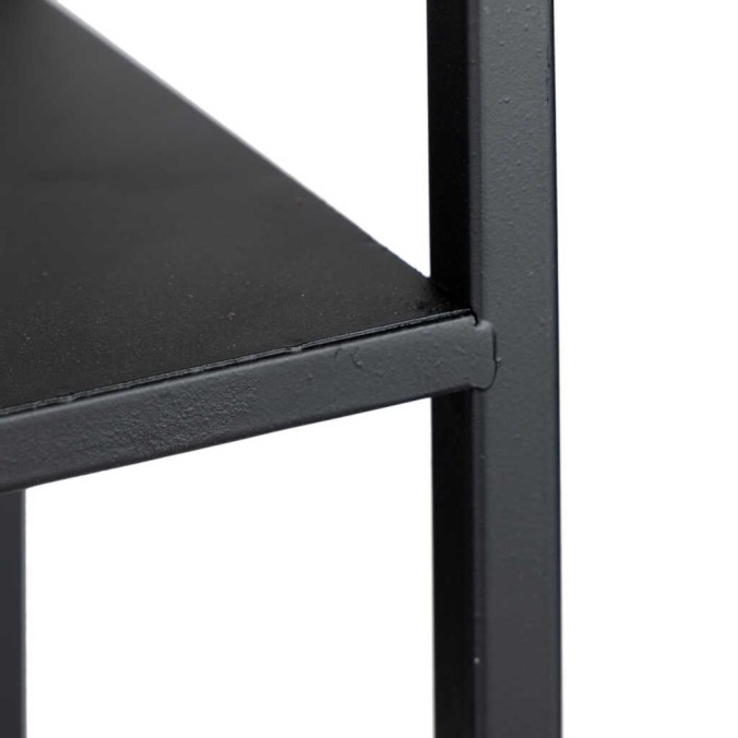 estanteria metal negro 80x26x170 cm