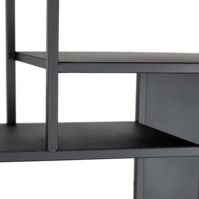 estanteria metal negro 80x26x170 cm