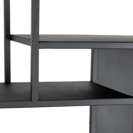 estanteria metal negro 80x26x170 cm