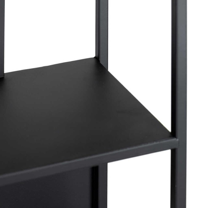 estanteria metal negro 80x26x170 cm