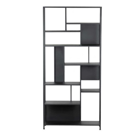 estanteria metal negro 80x26x170 cm
