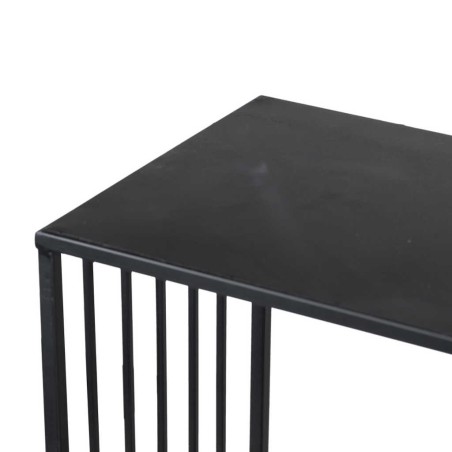 consola metal negro 120x30x80 cm