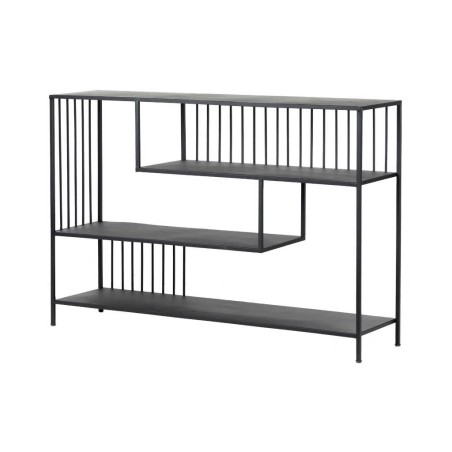 consola metal negro 120x30x80 cm