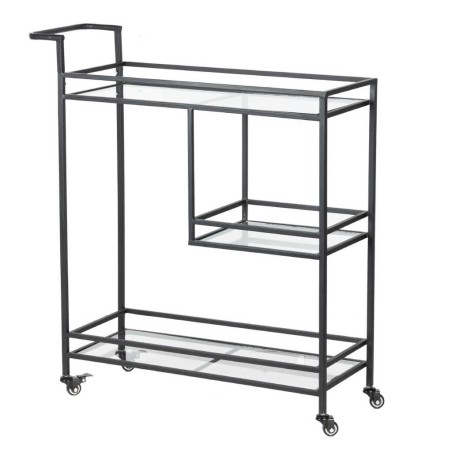 camarera metal-cristal negro-trans. 86x30x96 cm