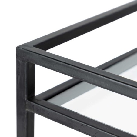 camarera metal-cristal negro-trans. 86x30x96 cm