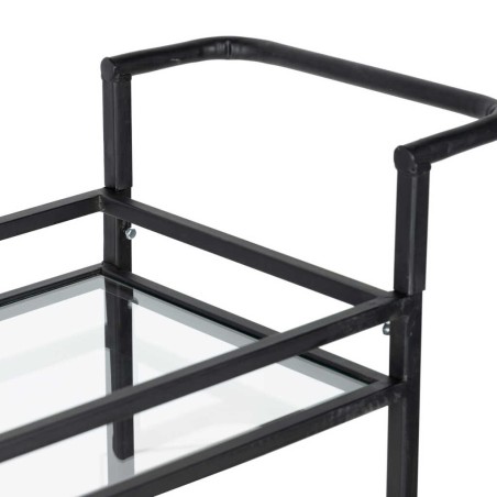camarera metal-cristal negro-trans. 86x30x96 cm