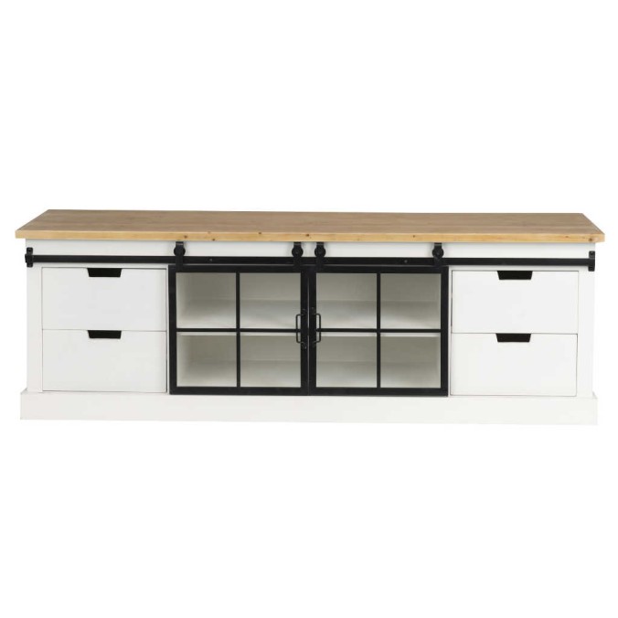 aparador madera / metal 150x45x50 cm