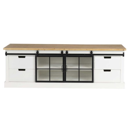 aparador madera / metal 150x45x50 cm