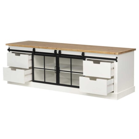 aparador madera / metal 150x45x50 cm