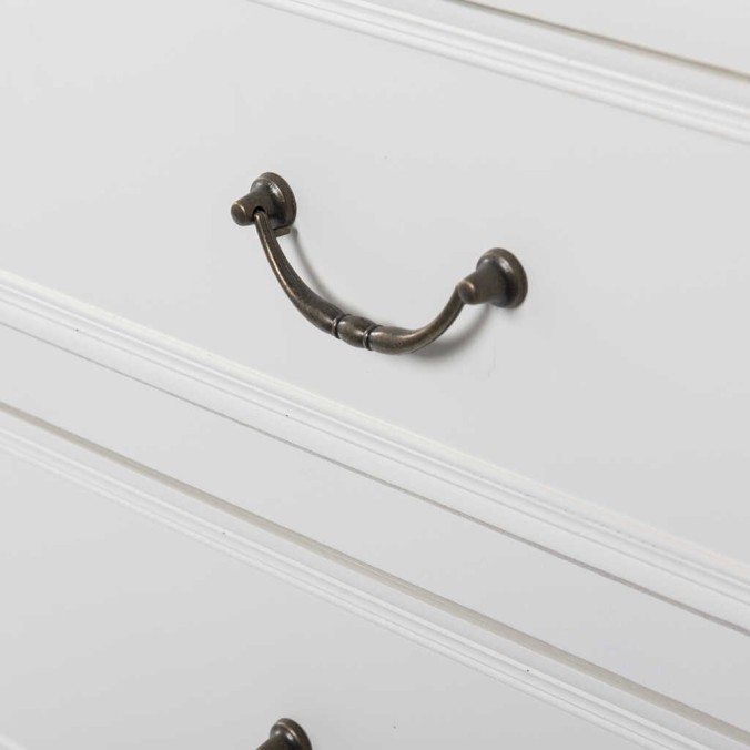 comoda blanca con tapa madera natural 93x40x78 cm