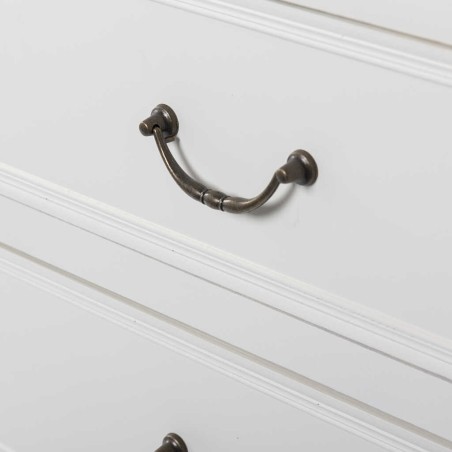 comoda blanca con tapa madera natural 93x40x78 cm