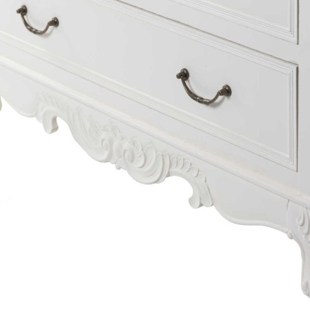 comoda blanca con tapa madera natural 93x40x78 cm