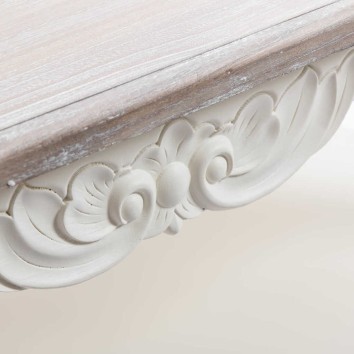 mesa centro blanca tapa madera natural 110x55x45cm 2