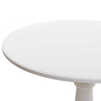 mesa redonda madera blanca 80x80x80 cm 2