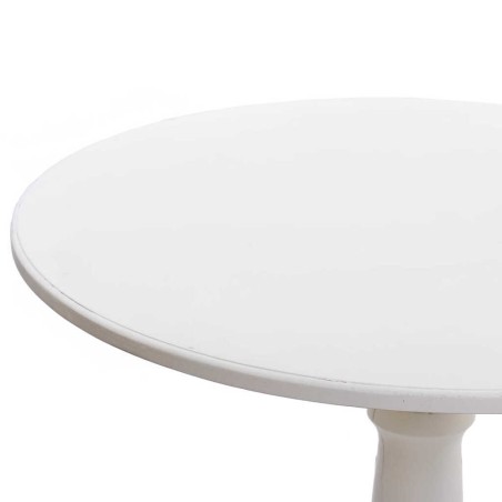 mesa redonda madera blanca 80x80x80 cm