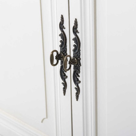 aparador blanco c/ tapa natural 120x40x82,5 cm