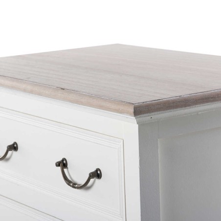 zapatero blanco con tapa natural 61x40x120 cm