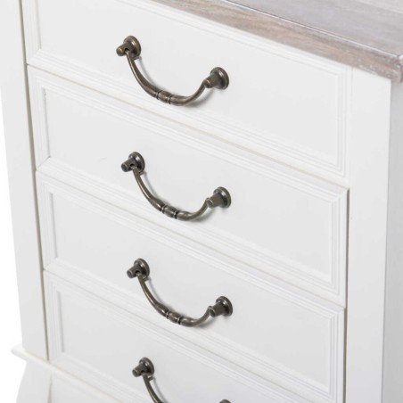 joyero madera beige con cajones 46x32x62 cm