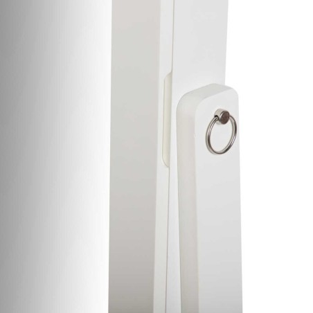 espejo joyero madera blanco 38x38x140 cm