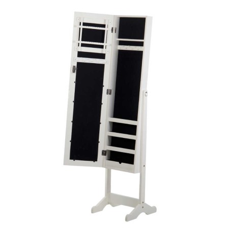 espejo joyero madera beige 38x38x140 cm