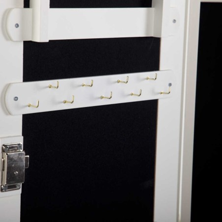 espejo joyero madera beige 38x38x140 cm