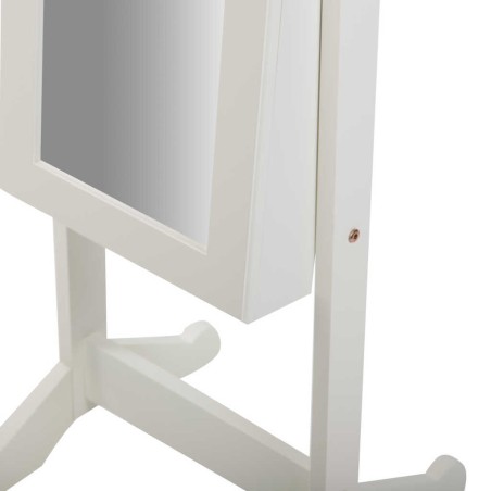 espejo joyero madera beige 38x38x140 cm