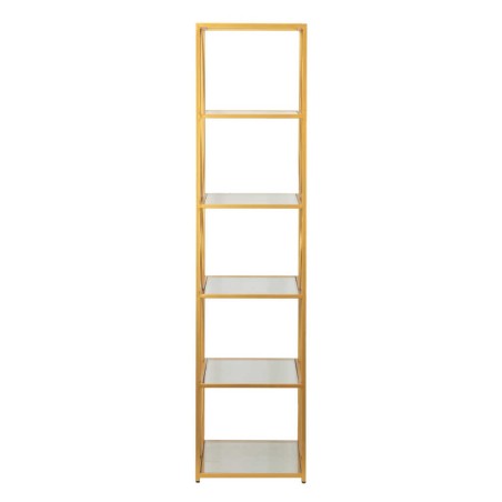 estanteria metal dorado c/ cristales 82x42x173 cm