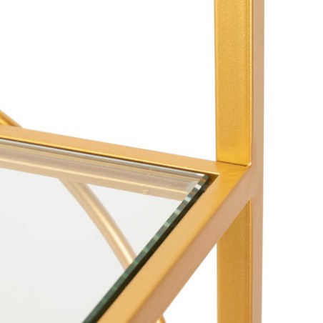 estanteria metal dorado c/ cristales 82x42x173 cm