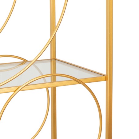 estanteria metal dorado c/ cristales 82x42x173 cm